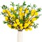 4pcs Artificial Lemon Branches, 19-inch vibrant yellow faux lemons with green leaves and bendable stems—perfect for home kitchen décor, garden displays, office desks, and summer party decorations.
